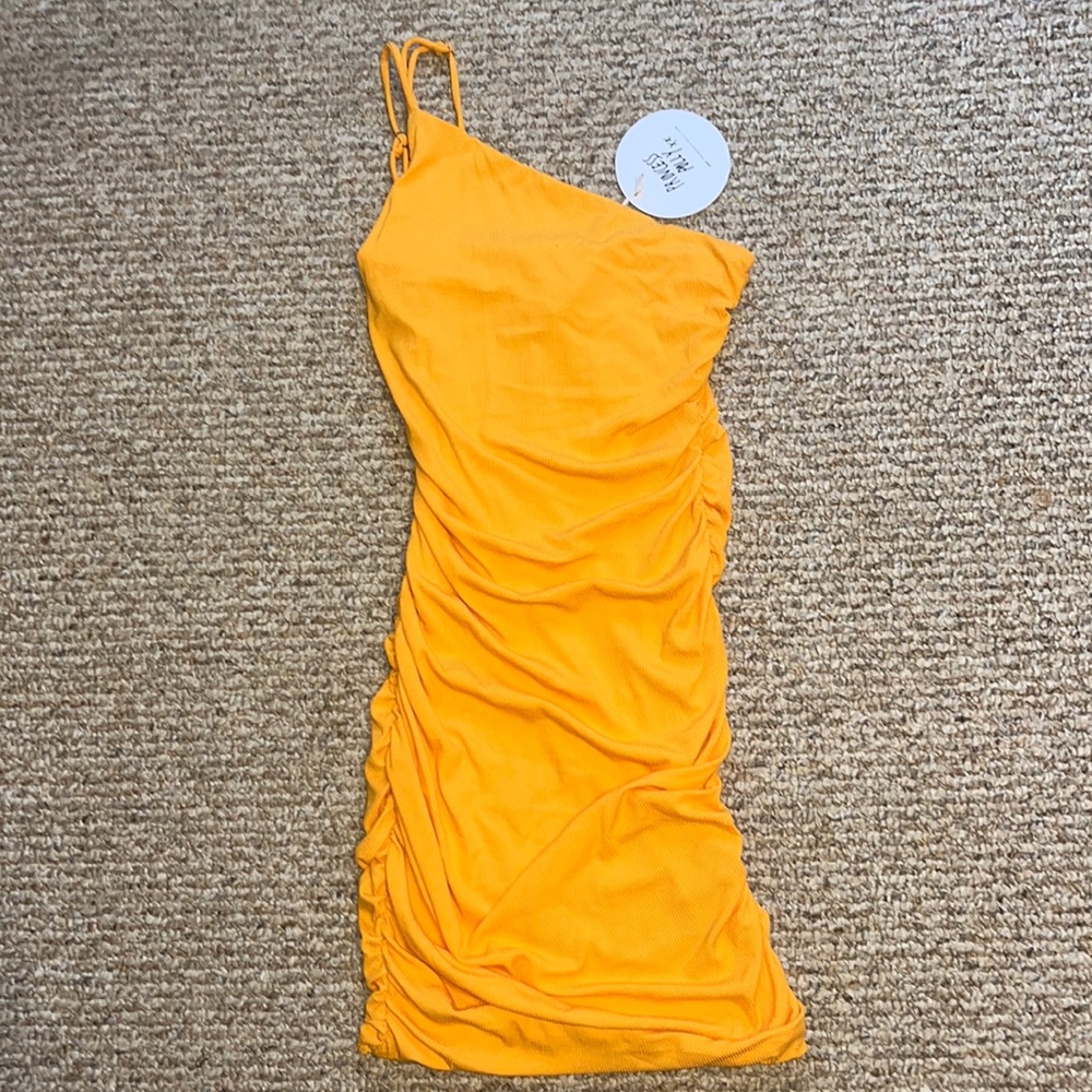 Princess polly orange, bodycon mini dress, size 6